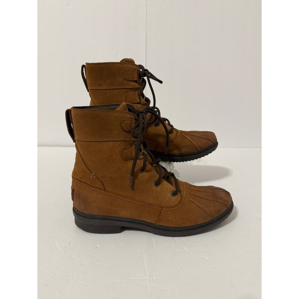 Women's UGG Azaria Suede Duck Boots, Chestnut, Size 11